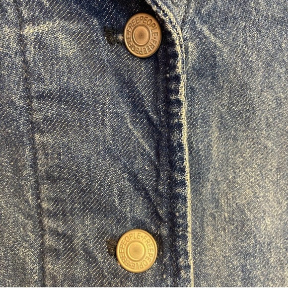 We the free Free People Now or Never Dark Wash Cropped Denim Jacket - Picture 8 of 8